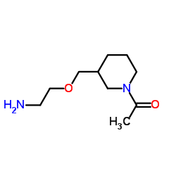 1-{3-[(2-Aminoethoxy)methyl]-1-piperidinyl}ethanone结构式