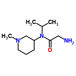 N-Isopropyl-N-(1-methyl-3-piperidinyl)glycinamide结构式