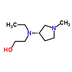 2-{Ethyl[(3S)-1-methyl-3-pyrrolidinyl]amino}ethanol结构式