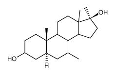(3R,5R,7R,17S)-7,10,13,17-tetramethyl-1,2,3,4,5,6,7,8,9,11,12,14,15,16-tetradecahydrocyclopenta[a]phenanthrene-3,17-diol结构式