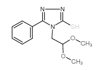 4-(2,2-二甲氧基乙基)-5-苯基-4H-1,2,4-噻唑-3-硫醇结构式