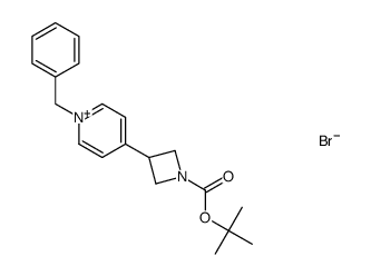 1-benzyl-4-(1-(tert-butoxycarbonyl)azetidin-3-yl)pyridin-1-ium bromide Structure