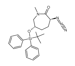 (3S,6S)-3-azido-6-((tert-butyldiphenylsilyl)oxy)-1-methylazepan-2-one Structure