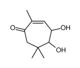4,5-dihydroxy-2,6,6-trimethylcyclohept-2-en-1-one Structure