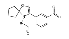 N-(3-(3-nitrophenyl)-1-oxa-2,4-diazaspiro[4.4]non-2-en-4-yl)formamide结构式