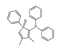 (3,4-dimethyl-1-phenyl-1-sulfanylidene-1λ5-phosphol-2-yl)-diphenylphosphane结构式