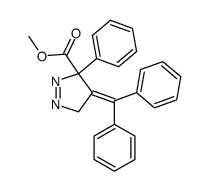 4-Benzhydrylidene-3-phenyl-4,5-dihydro-3H-pyrazole-3-carboxylic acid methyl ester Structure