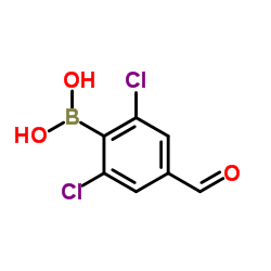 2,6-Dichloro-4-formylphenylboronic acid结构式