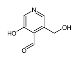 3-hydroxy-5-hydroxymethyl-pyridine-4-carbaldehyde结构式