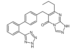 7-Propyl-6-((2'-(1H-tetrazol-5-yl)(1,1'-biphenyl)-4-yl)methyl)-s-triazolo(4,3-a)pyrimidin-5-ol结构式