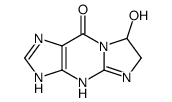 5,6,7,9-tetrahydro-7-hydroxy-9-oxoimidazo(1,2-a)purine Structure