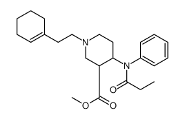 methyl 1-[2-(cyclohexen-1-yl)ethyl]-4-(N-propanoylanilino)piperidine-3-carboxylate结构式