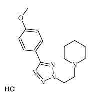 1-[2-[5-(4-methoxyphenyl)tetrazol-2-yl]ethyl]piperidine,hydrochloride Structure