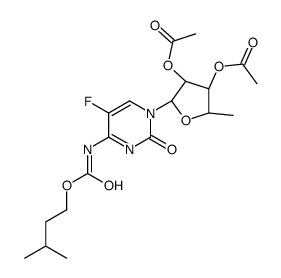 2’,3’-Di-O-acetyl-5'-deoxy-5-fluoro-N-[(3-methylbutoxy)carbonyl]cytidine Structure