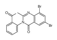 2-(6,8-dibromo-2-methyl-4-oxoquinazolin-3-yl)benzoic acid结构式
