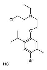2-(4-bromo-5-methyl-2-propan-2-ylphenoxy)-N-(2-chloroethyl)-N-ethylethanamine,hydrochloride Structure