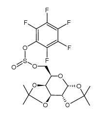 perfluorophenyl (((3aR,5R,5aS,8aS,8bR)-2,2,7,7-tetramethyltetrahydro-3aH-bis([1,3]dioxolo)[4,5-b:4',5'-d]pyran-5-yl)methyl) sulfite Structure