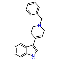 3-(1-苄基-1, 2, 3, 6-四氢吡啶-4-基)-1H-吲哚结构式