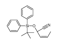 (2R)-2-[tert-butyl(diphenyl)silyl]oxypent-3-enenitrile结构式