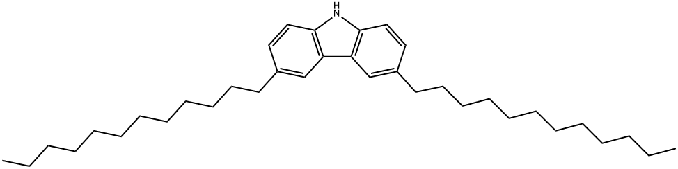 3, 6-双十二烷基-9H-咔唑结构式