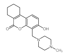 3-hydroxy-4-[(4-methylpiperazin-1-yl)methyl]-7,8,9,10-tetrahydrobenzo[c]chromen-6-one Structure