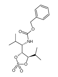 benzyl ((S)-1-((4R,5R)-5-isopropyl-2,2-dioxido-1,3,2-dioxathiolan-4-yl)-2-methylpropyl)carbamate Structure