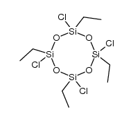 2,4,6,8-tetraethyl-2,4,6,8-tetrachloro-cyclotetrasiloxane Structure