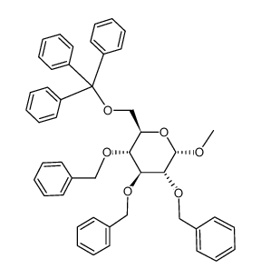 Methyl-6-O-trityl-2,3,4-tri-O-benzyl-α-D-glucopyranoside结构式