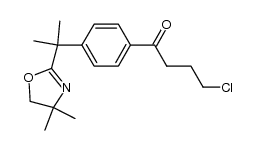 4-(4-chloro-1-oxobutyl)-α,α-dimethyl-α-(4,4-dimethyloxazolin-2-yl) toluene结构式