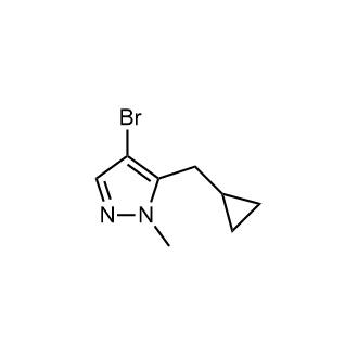 4-溴-5-(环丙基甲基)-1-甲基-1H-吡唑结构式