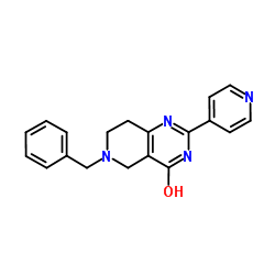 6-Benzyl-2-(4-pyridinyl)-5,6,7,8-tetrahydropyrido[4,3-d]pyrimidin-4(1H)-one结构式