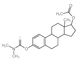 Estra-1,3,5(10)-triene-3,17-diol,17-acetate dimethylthiocarbamate (8CI) structure