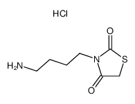 3-(4-aminobutyl)-1,3-thiazolidine-2,4-dione hydrochloride结构式