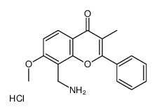 (7-methoxy-3-methyl-4-oxo-2-phenylchromen-8-yl)methylazanium,chloride Structure