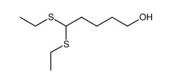 5,5-bis-ethylsulfanyl-pentan-1-ol结构式