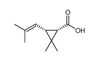 (1S-cis)-2,2-dimethyl-3-(2-methylprop-1-enyl)cyclopropanecarboxylic acid结构式