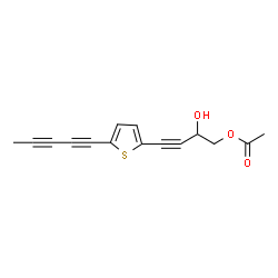 2-(4-Acetoxy-3-hydroxy-1-butynyl)-5-(1,3-pentadiynyl)thiophene结构式