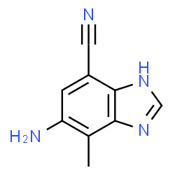 1H-Benzimidazole-4-carbonitrile,6-amino-7-methyl-(9CI)结构式