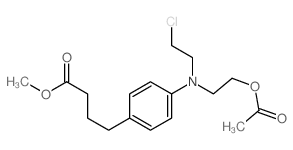Benzenebutanoic acid,4-[[2-(acetyloxy)ethyl](2-chloroethyl)amino]-, methyl ester structure