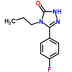 3-(4-fluorophenyl)-4-propyl-4,5-dihydro-1H-1,2,4-triazol-5-one结构式