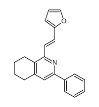 1-(2-furan-2-yl-vinyl)-3-phenyl-5,6,7,8-tetrahydro-isoquinoline结构式