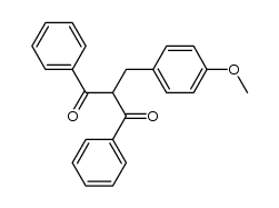 2-(4-methoxybenzyl)-1,3-diphenylpropane-1,3-dione Structure