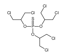 Thiophosphoric acid O,O,O-tris[2-chloro-1-(chloromethyl)ethyl] ester structure