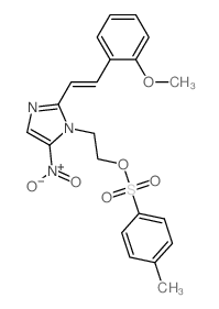 1H-Imidazole-1-ethanol,2-[2-(2-methoxyphenyl)ethenyl]-5-nitro-, 1-(4-methylbenzenesulfonate) Structure