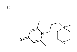 2,6-dimethyl-1-[3-(4-methylmorpholin-4-ium-4-yl)propyl]pyridine-4-thione,chloride Structure