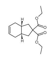 (+/-)-trans-1,3,3a,4,7,7a-hexahydro-indene-2,2-dicarboxylic acid diethyl ester结构式