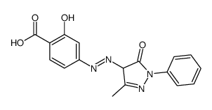 4-[(3-Methyl-5-oxo-1-phenyl-2-pyrazolin-4-yl)azo]salicylic acid结构式