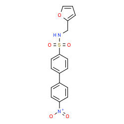 4'-NITROBIPHENYL-4-SULFONICACID(FURAN-2-YL-METHYL)AMIDE结构式