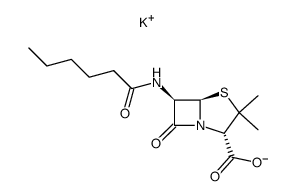 potassium salt of 6-pentylpenicillin结构式