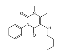 5-(butylamino)-1,6-dimethyl-3-phenylpyrimidine-2,4-dione结构式